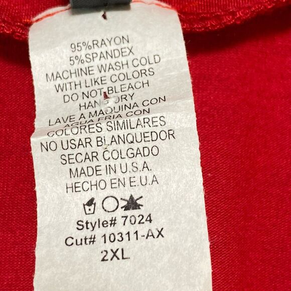 Moa Collection Woman's Cardigan Size 2XL Open Front Shawl Collar Lightweight Red - Picture 11 of 11